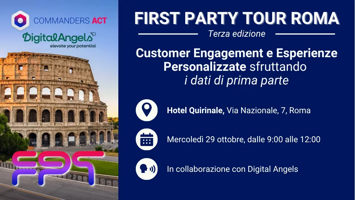 first party tour a roma in ottobre CDP dati di prima parte