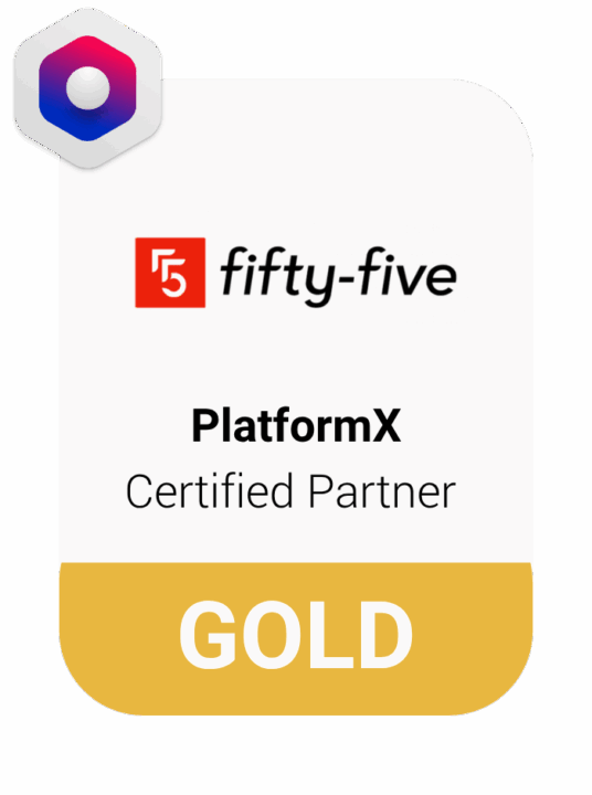 Fifty Five Gold Partner Certified On Platformx